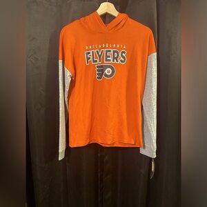 NHL Philadelphia Flyers Girls' Long
Sleeve Poly Fleece Hooded
Sweatshirt - XL
